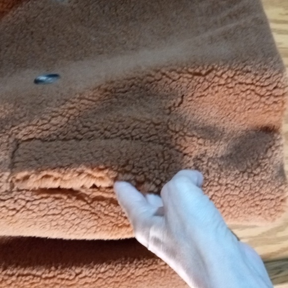 GAP Brown Teddy Jacket Plush Comfort, Casual,  Cozy Style, Fall - Picture 5 of 6